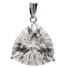 "Bold Beauty" Tachyon Crystal Pendant Set in Silver - Clear