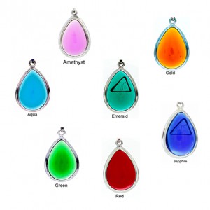 Collection of Tachyon Framed Teardrop Pendant Set in Silver