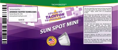 Tachyon SUN SPOT LABLE